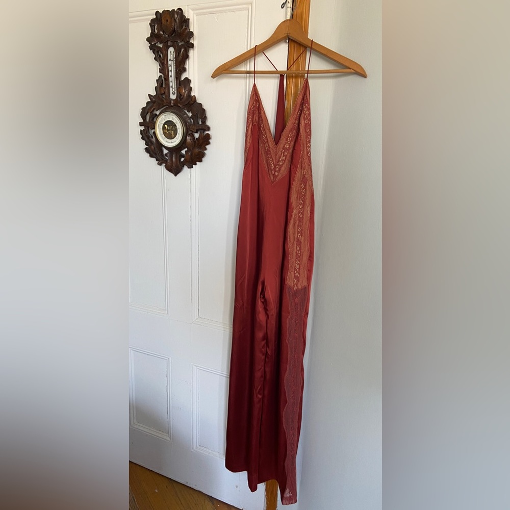 Thick silk sexy one piece dress jumpsuit